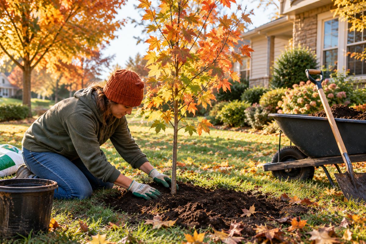 Fall Tree Planting – An October Guide for Lexington Homeowners 1 Homeowner comparing trees at Redmond’s Garden Center